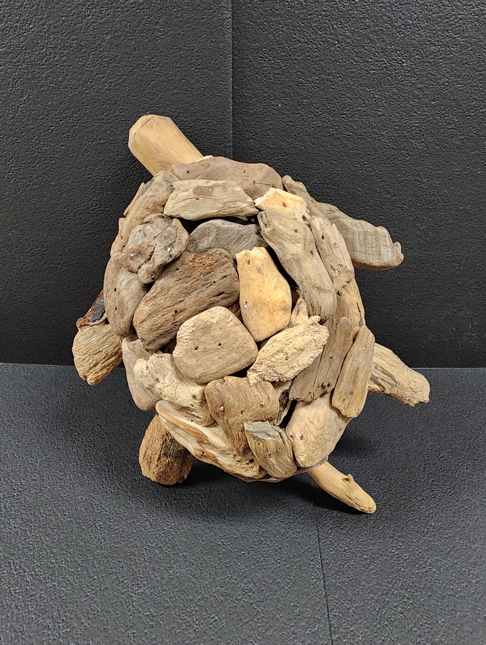Natural Hand Made Driftwood Turtle Sculpture Home Decoration